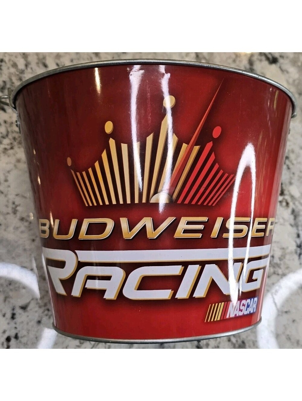 Budweiser Anheuser Busch Racing Metal Bucket 11" With Handle Dale Jr. 8